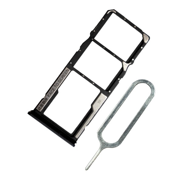 MMOBIEL Dual SIM Tray Houder Vervanging Compatibel met Xiaomi Redmi 12C - Incl. Rubberen ring en Sim Pin - Zwart
