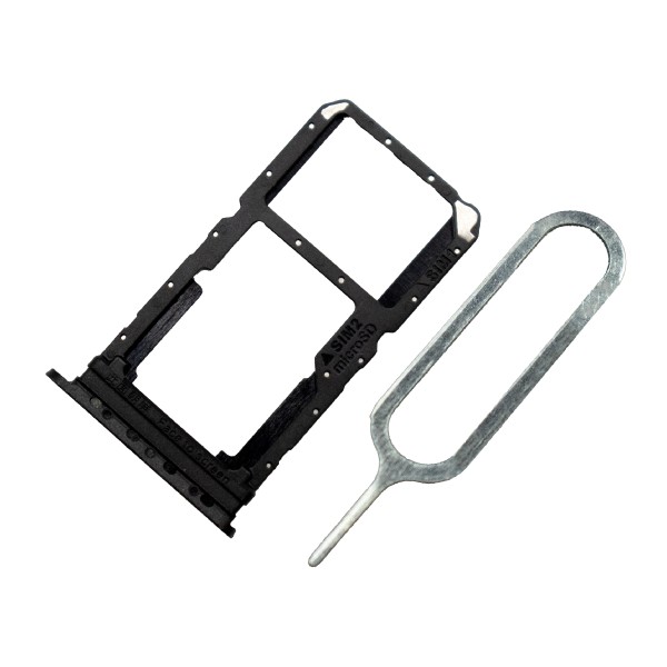 MMOBIEL Dual SIM Tray Houder Vervanging Compatibel met Oppo A57 5G/A77 5G/A57 4G/A77 4G - Incl. Rubberen ring en Sim Pin - Zwart