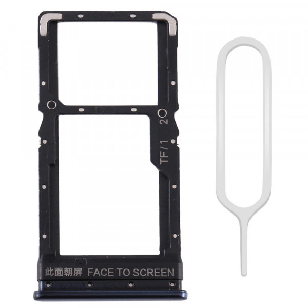 Dual SIM Karte Tray Schlitten für Xiaomi Poco M3 Pro 5G 2021 6.5 inch Schwarz