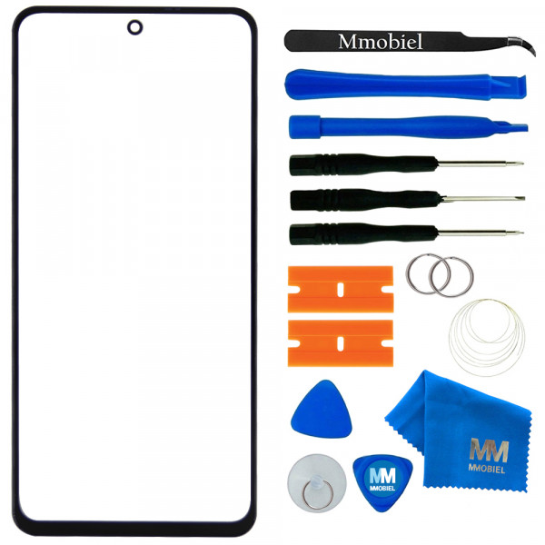 Front Glass for Xiaomi Redmi Note 9S 6.67 inch 2020 (Black) Display incl Tools