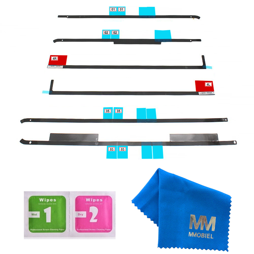 5 Wheels+1 Handle Display Tape Adhesive Kit Compatible with 21.5 21.5-inch iMac A1418 Mid 2017,A2116 4K Early 2019 Plus Opening Cutting Kit VHB 6 Adhesive Strips Very High Bond 