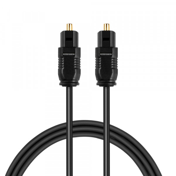 Optisches Digital Audio Toslink Kabel Fiber Optic AV Empfänger - 2 m (SCHWARZ)