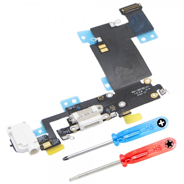 Dock Connector für iPhone 6S Plus (WEISS) Ladebuchse Ladeport + Werkzeug