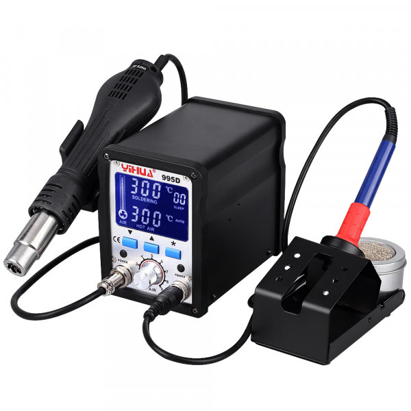 YiHua 995D 2 in 1 Soldering Station 75W Hot Air Blower Rework Station 720W