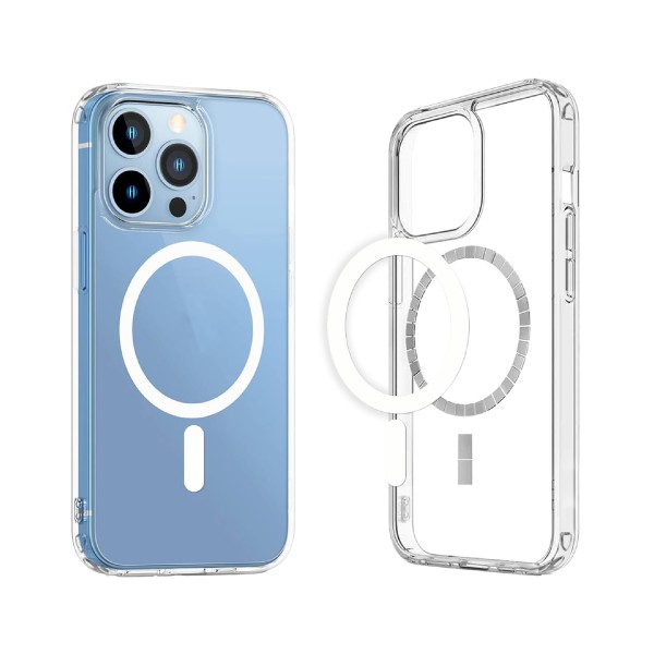 Magnetic Phone Case for iPhone 15 Pro – Clear Casing Phone Shock Absorption