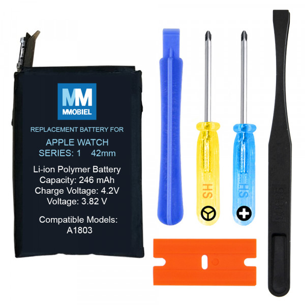 Batterie Akku Battery Kit für Apple Watch Series 1 42mm Li-Ion 246 mAh 0.94 Wh