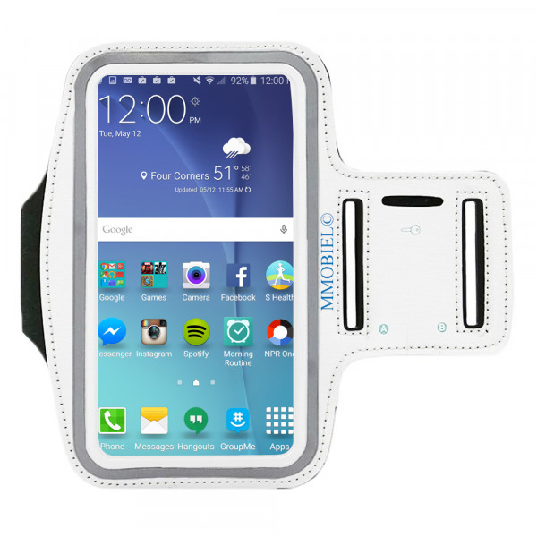 Sportarmband für Samsung Galaxy S10 / S9 / S8 / S7 Edge / S7 / S6 / S5 (WEISS)