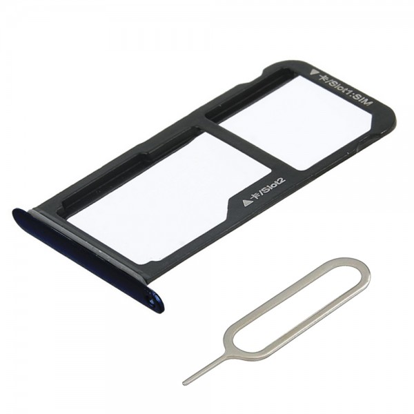 SIM/SD Karte Schlitten Tray für Huawei P10 Lite (MIDNIGHT BLACK) inkl. SIM Pin