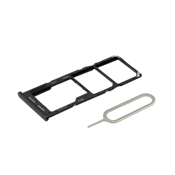 Dual SIM Card Slot Tray Holder Replacement for Samsung Galaxy A04s 4G - Black