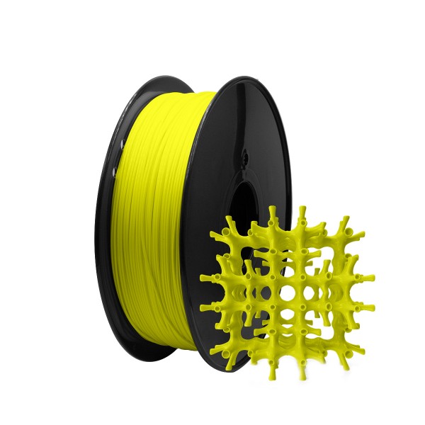 MMOBIEL PLA Filament 3D Printer 1.75mm - Lengte 330m - 200 x 200mm - 1kg Spoel - Geel