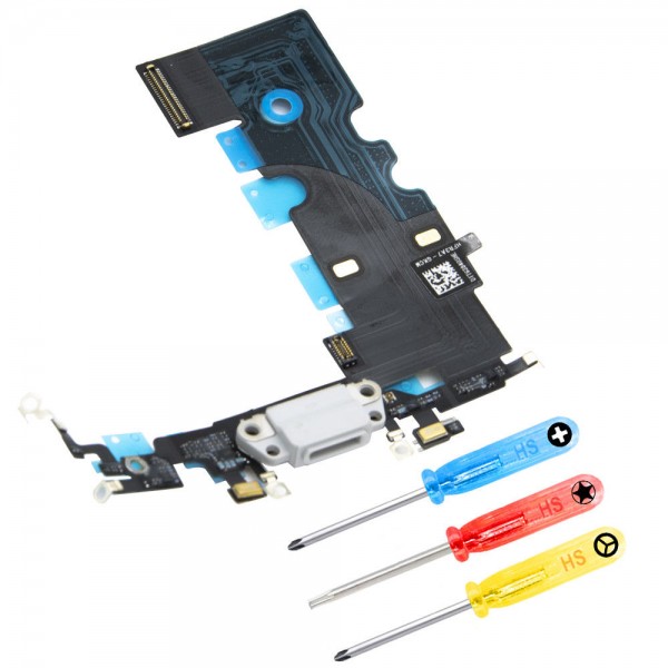 Dock Connector für iPhone SE 2020 / 8 (WEISS) Ladebuchse Ladeport + Werkzeug