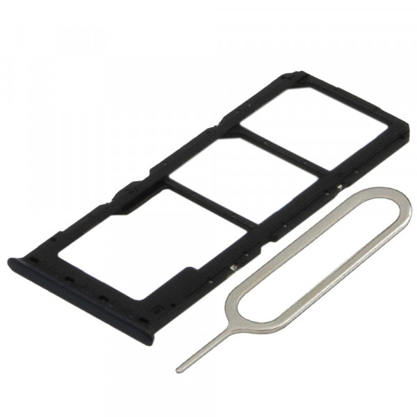 Dual SIM Karte Tray Schlitten für Oppo A91 - 6.4 inch Schwarz inkl SIM Pin