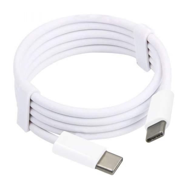 USB-C auf USB-C-Ladekabel 1 Meter Weiß - für Telefon / Tablet / Laptop