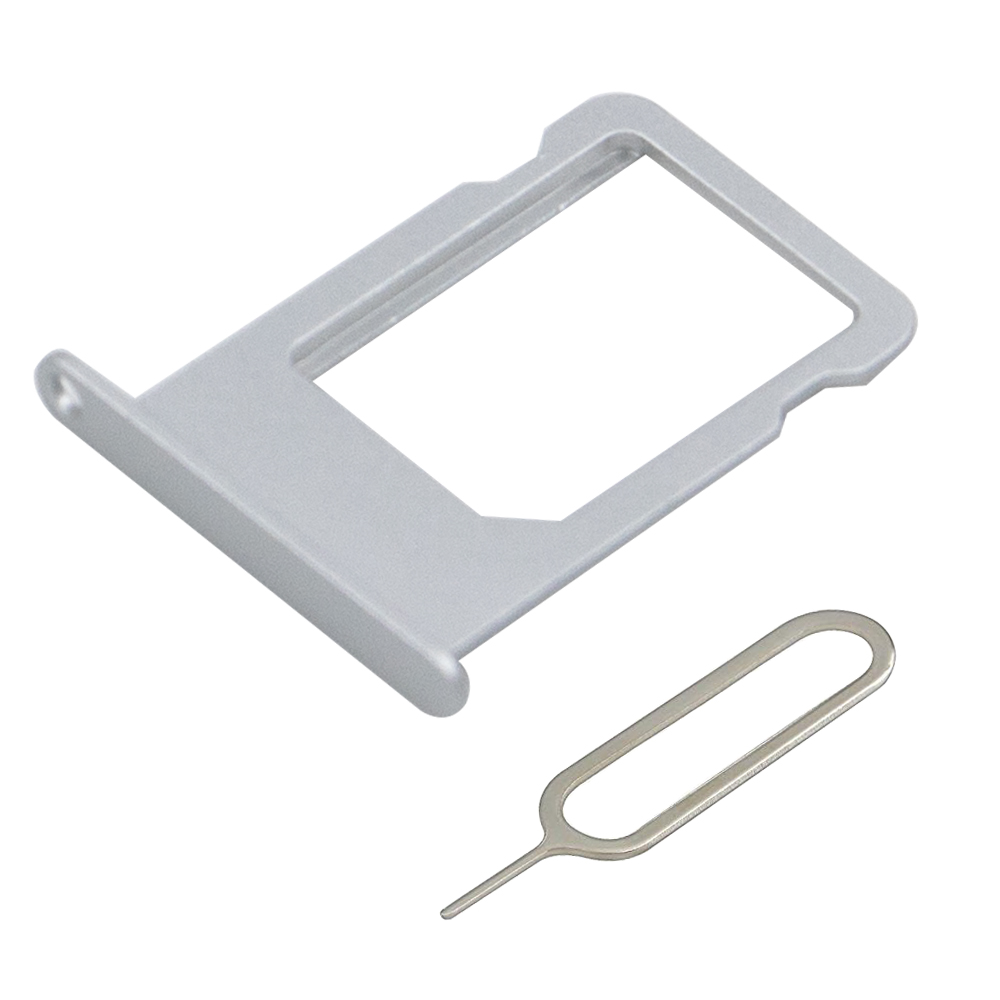 Silver BisLinks® SIM Card Tray Holder Replacement Part For Apple iPhone 5S SE White