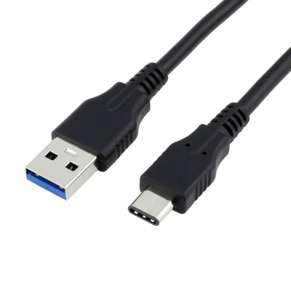 MMOBIEL USB-C auf USB-A Kabel 3.0 / 1m / Schwarz / Typ C / Ladekabel