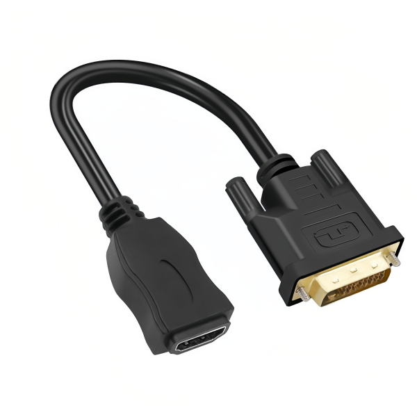 HDMI to DVI Cable Adapter - Male DVI-D Dual Link to Female HDMI Converter – 0,3m