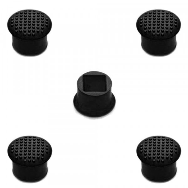 5 PCS Rubber TrackPoint Keyboard Mouse Black Cap with Soft Dome / Rim Laptop