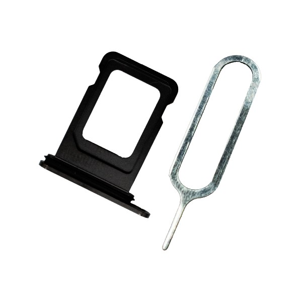 MMOBIEL SIM Tray Houder Vervanging Compatibel met iPhone 14 Pro / 14 Pro Max - Incl. Rubberen ring en Sim Pin - Zwart
