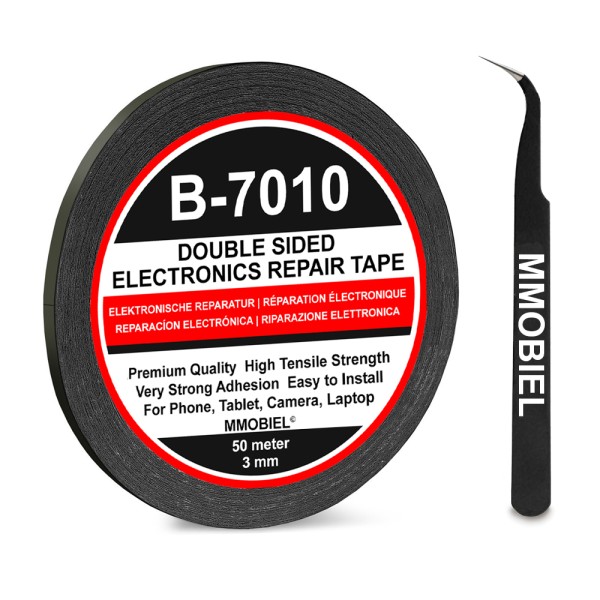 3 mm Double Sided Strong Adhesive Tape 50 m (Black) for Smartphone Tablet repair