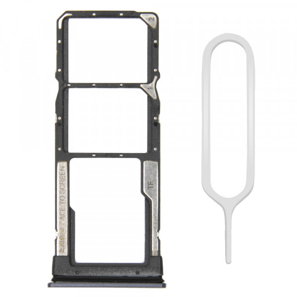 Dual SIM Kartenhalter für Xiaomi Redmi 9 Power - SIM Card Tray - Schwarz