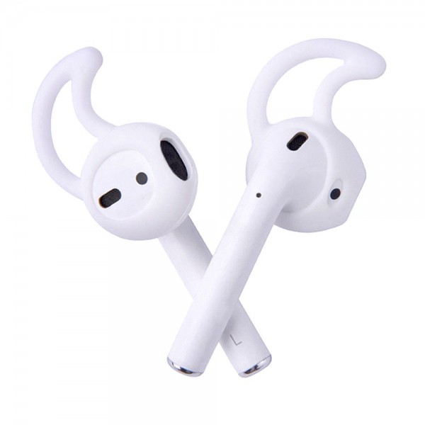 Earphone Anti-Slip Sport Haken Ohrstöpsel EarHooks für Airpods / Earpod (WEISS)