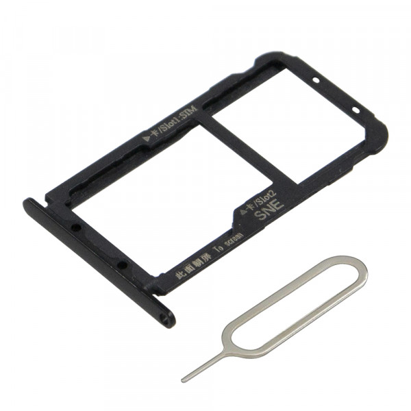 Dual SIM Karte Schlitten Tray für Huawei Mate 20 Lite (2018) 6.3 inch (Schwarz)