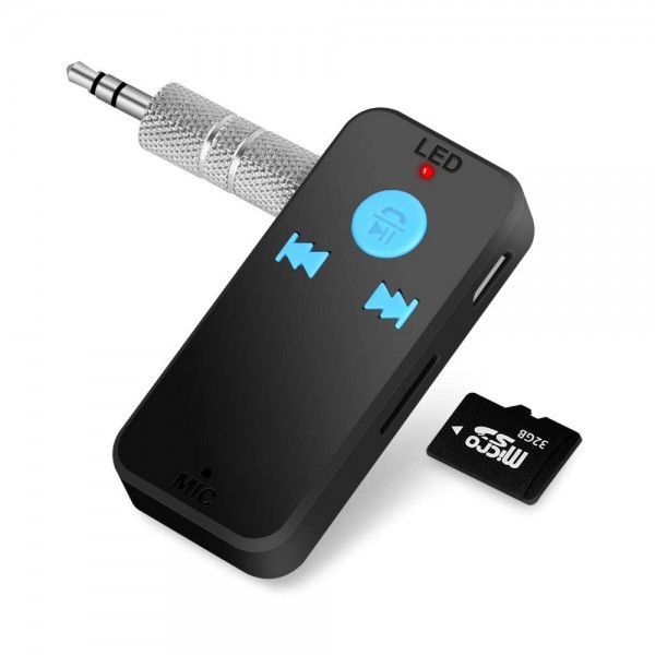MMOBIEL Bluetooth 3.1 Audio Music Streaming Adapter Receiver - Handsfree Carkit & Thuisgebruik - MP3 Player - 3.5mm AUX Stereo Audio Output