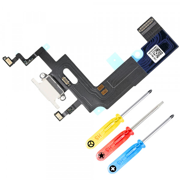 Dock Connector Replacement For iPhone XR 6.1 inch (White) Charging Port Flex