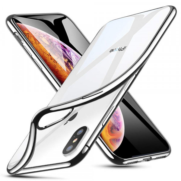 TPU Silikonhülle + Displayschutzfolie gehärtetem Glas für iPhone XS
