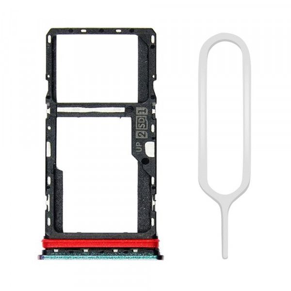 Dual SIM Karte Tray Schlitten für Motorola Moto G30 2021 - 6.5 inch Schwarz