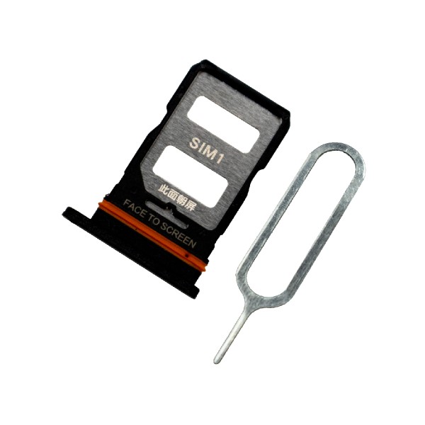 MMOBIEL Dual SIM Tray Houder Vervanging Compatibel met Xiaomi Redmi Note 12 Pro Plus - Incl. Rubberen ring en Sim Pin - Zwart