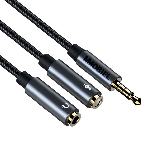 Kopfhörer-Splitter 3,5mm - Mikrofon- und Audio-Splitter – Aux-Splitter - 30 cm