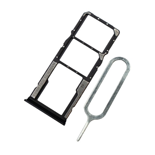 MMOBIEL Dual SIM Tray Houder Vervanging Compatibel met Xiaomi Redmi Note 12 4G - Incl. Rubberen ring en Sim Pin - Zwart