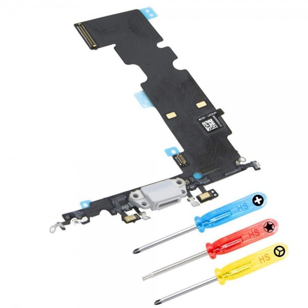 Dock Connector für iPhone 8 Plus (WEISS) Ladebuchse Ladeport + Werkzeug
