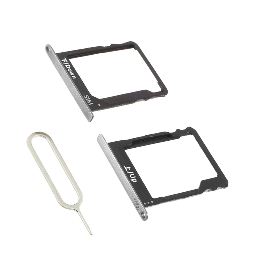 SIM y tarjeta SD tray set 2 trineo para Huawei p8 SIM pin negro incl