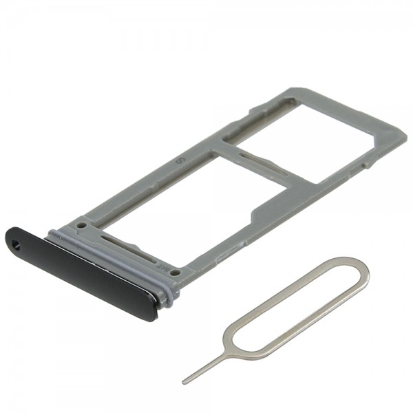 SIM / SD Karte Schlitten Tray für Samsung Galaxy S9 / Plus (SCHWARZ) inkl. Pin