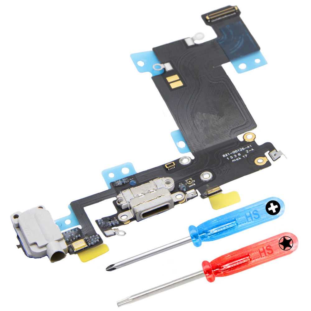 MMOBIEL Power Botón Control de volúmen Compatible con iPhone 6 Plus Series ON Off Silencio/Mudo Control Mute Cable Conector Flex Incl 2X Destornilladores