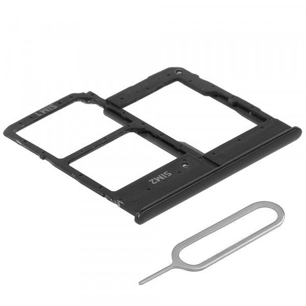 Dual SIM and SD Card Tray for Samsung Galaxy A20e A202 2019 (Black) incl Sim Pin