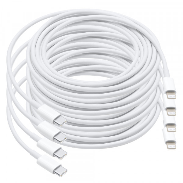 MMOBIEL 4 Stuks USB – C naar 8 Pin Lightning Kabel 1 meter - voor iPhone / iPad / MacBook / iPod