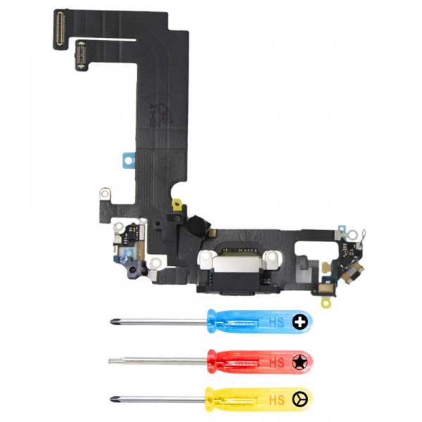 Dock Connector Charging Port Flex Cable for iPhone 12 Mini - 5.4 inch Black