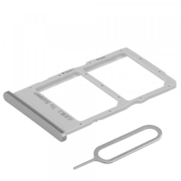 Sim/SD Karte Schlitten Tray für Huawei P40 Lite 6.4 inch 2020 (Silber)