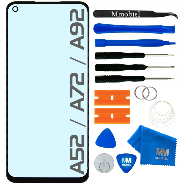 Front Glass Repair kit for Oppo A52 / A72 / A92 / Realme 7 - Black