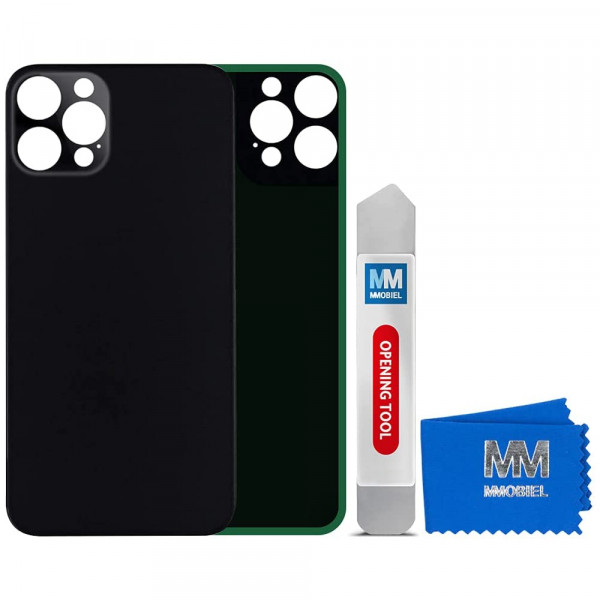 MMOBIEL Back Cover incl. Tape voor iPhone 12 Pro Max - 6.7 inch Zwart Incl. Opening Tool