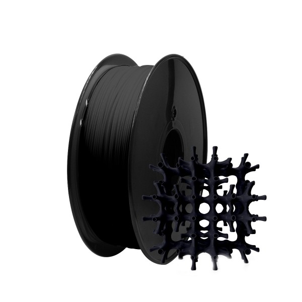 PLA Filament für 3D Drucker 1kg Rolle 1,75mm Printer Spule - Schwarz