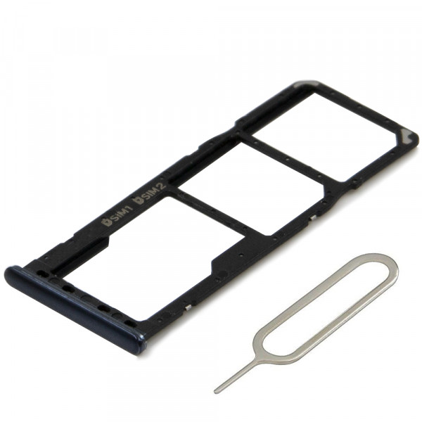 SIM/SD Karte Tray Schlitten für Samsung Galaxy A50 / A30 / A20 (SCHWARZ)