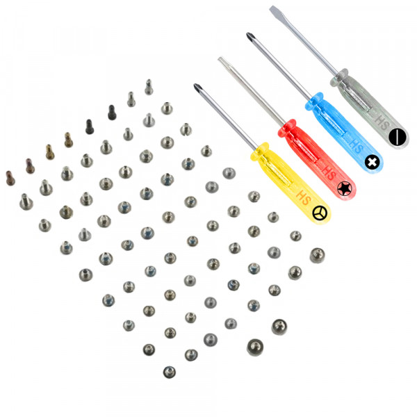Complete Full Screw Set for iPhone XR 6.1 Inch with 2 of each Pentalobe Screw