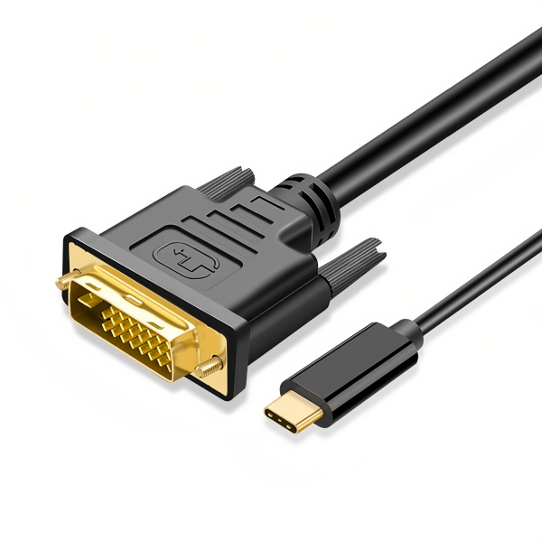 USB-C auf DVI Kabeladapter - USB-C Stecker zu DVI-D Dual Link Stecker – 1,8 m