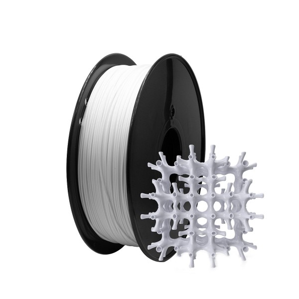 PLA Filament 1.75mm - Length 330m - 200 x 200mm 3D Printer - 1kg Spool - White