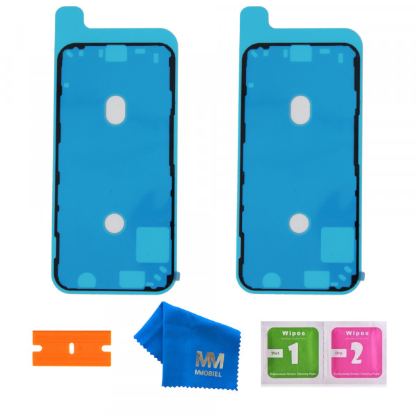MMOBIEL 2X Waterdichte Stickers voor LCD Frame voor iPhone 12 Mini - 5.4 inch Zwart