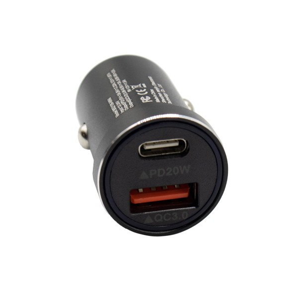 Car Charger USB-C and USB-A - 38W Dual Port Cigarette Lighter Adapter